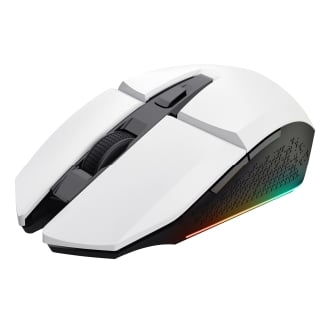 TECLADO MOUSE Y ALFOMBRILLA TRUST GAMING GXT 794 BLANCO RGB RATON WIRELESS 4800DPI TECLADO CABLE