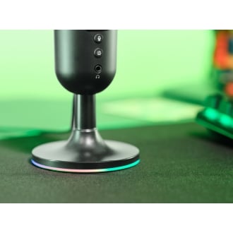 MICROFONO TRUST GXT 234 YUNIX NEGRO USB CABLE 180cm RGB SALIDA AURICULARES BOTON MUTE