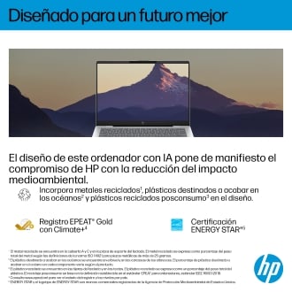 HP OmniBook 7 AI 14-fr0011ns Intel Core Ultra 5 225U Portátil 35,6 cm (14") 2K 16 GB LPDDR5-SDRAM 1 TB SSD Wi-Fi 7 (802.11be) Windows 11 Home AI PC Plata