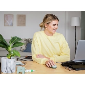 MOUSE TRUST WIRELESS YVI+ ECO VERDE 1600DPI AJUSTABLE 4 BOTONES