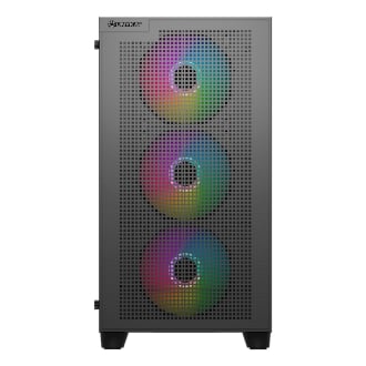 CAJA MICROATX UNYKA REVELAT MESH EDGE GPU 450mm 1x3.5 1x2.5 COLOR NEGRO