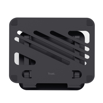 SOPORTE DE PORTATIL TRUST ZEFF METALICO COLOR NEGRO PLEGABLE GIRATORIO HASTA 16" 10Kg