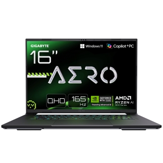 GIGABYTE AERO X16 1WH93PTC64DH ordenador portatil Copilot+ PC AMD Ryzen AI 7 350 Portátil 40,6 cm (16") WQXGA 32 GB DDR5-SDRAM 1 TB SSD NVIDIA GeForce RTX 5070 Wi-Fi 6E (802.11ax) Windows 11 Home Blanco