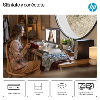 Ordenador hp omnidesk slim s03 - 0017ns i5 - 14400 -  16gb -  ssd 512gb -  w11 -  plata meteoro