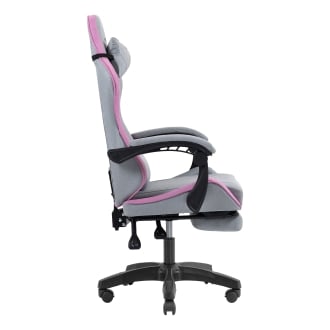 SILLA GAMER MARS GAMING MGCXFSPK FABRIC RECLINABLE REPOSAPIES EXTENSIBLE DISEÃO TEXTIL ROSA PLATA