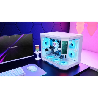 CAJA ATX SEMITORRE GAMING MARS GAMING MC3TCORELCDM 3 CRISTAL TEMPLADO PANTALLA LCD 2x3.5 3x2.5 GPU