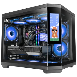 CAJA ATX SEMITORRE GAMING MARS GAMING MC3TCORELCDM 3 CRISTAL TEMPLADO PANTALLA LCD 2x3.5 3x2.5 GPU 4