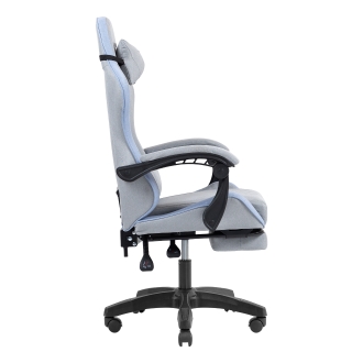 SILLA GAMER MARS GAMING MGCXFSBL FABRIC RECLINABLE REPOSAPIES EXTENSIBLE DISEÃO TEXTIL AZUL PLATA