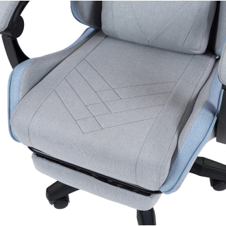 SILLA GAMER MARS GAMING MGCXFSBL FABRIC RECLINABLE REPOSAPIES EXTENSIBLE DISEÃO TEXTIL AZUL PLATA