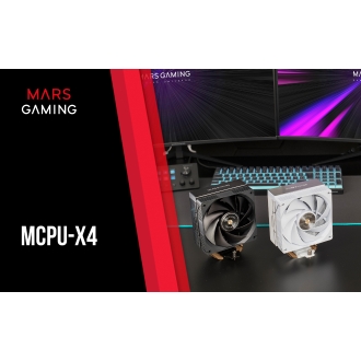VENTILADOR CPU MARS GAMING MCPUX4W NEGRO PWM SI 120mm TDP 230W