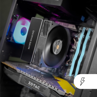 VENTILADOR CPU MARS GAMING MCPUX4W NEGRO PWM SI 120mm TDP 230W