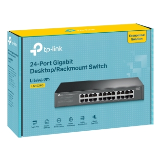 SWITCH NO GESTIONABLE TP-LINK LS1024G 24P 24xLANGb MONTAJE EN RACK