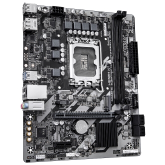 GIGABYTE H810M K Placa Base  Procesadores Intel Core Ultra (Serie 2), VRM de 3+1+2 fases, hasta 6400 MHz DDR5, 1 x M.2 PCIe 4.0, LAN 1 GbE, USB 3.2 Gen 1