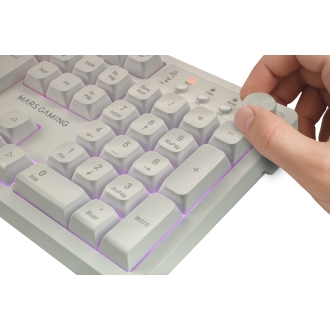 TECLADO MOUSE Y ALFOMBRILLA MARS GAMING MCPWXWES BLANCO H-MECH FRGB 3200DPI