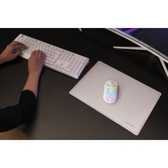 TECLADO MOUSE Y ALFOMBRILLA MARS GAMING MCPWXWES BLANCO H-MECH FRGB 3200DPI