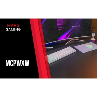 TECLADO MOUSE Y ALFOMBRILLA MARS GAMING MCPWXWES BLANCO H-MECH FRGB 3200DPI