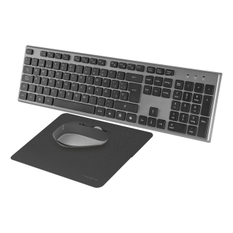 TECLADO RATON Y ALFOMBRILLA INALAMBRICO TACENS ZENITH LOW PROFILE TECLA COPILOT 3200DPI NEGRO