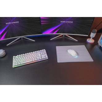 TECLADO MOUSE Y ALFOMBRILLA MARS GAMING MCPWTKLES BLANCO FRGB RAINBOW 3200DPI