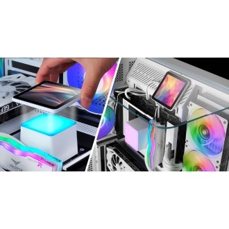 SISTEMA DE REFRIGERACION LIQUIDA MARS GAMING MLVISIONPRO240 BLANCO 2x120mm ARGB TPD 500W LCD