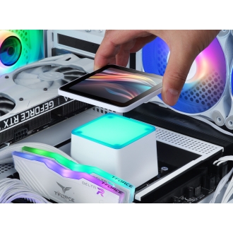 SISTEMA DE REFRIGERACION LIQUIDA MARS GAMING MLVISIONPRO240 BLANCO 2x120mm ARGB TPD 500W LCD