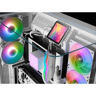 SISTEMA DE REFRIGERACION LIQUIDA MARS GAMING MLVISIONPRO240 BLANCO 2x120mm ARGB TPD 500W LCD