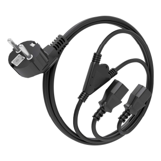 Cable Alimentación doble CPU Aisens  CEE7 Macho - 2x C13 Hembra/ 1.8m/ Negro