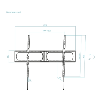 TooQ Soporte de Pared para Pantallas 37-140, Negro