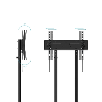 TooQ KEFRÉN Soporte de suelo con Ruedas para pantallas de 37-70, Negro