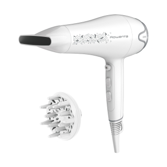 SECADOR DE PELO ROWENTA CV5709F0 MOTION DRY 2200W COLOR BLANCO 6 AJUSTES Y DIFUSOR