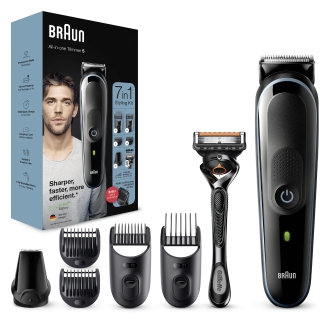 CORTAPELO BRAUN MGK5345 4 CABEZALES REGULABLE RECARGABLE PARA CABELLO Y BARBA + GILLETTE