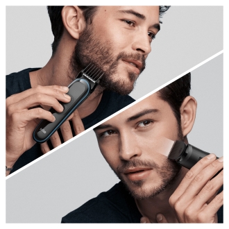 CORTAPELO BRAUN MGK5345 4 CABEZALES REGULABLE RECARGABLE PARA CABELLO Y BARBA + GILLETTE