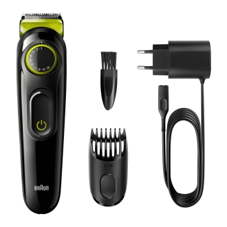 RECORTADORA DE BARBA BRAUN BT3221/EU 20 AJUSTES CORTE 0,5 - 10mm RECARGABLE NEGRO