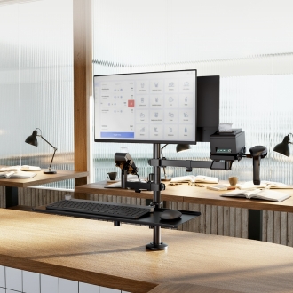 TooQ Soporte de Mesa para TPV/Impresora/Pantallas 17-32/Terminal/Lector/Teclado