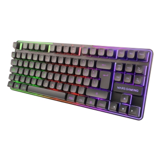 TECLADO MOUSE Y ALFOMBRILLA MARS GAMING MCPWTKLES NEGRO FRGB RAINBOW 3200DPI