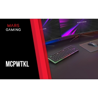 TECLADO MOUSE Y ALFOMBRILLA MARS GAMING MCPWTKLES NEGRO FRGB RAINBOW 3200DPI