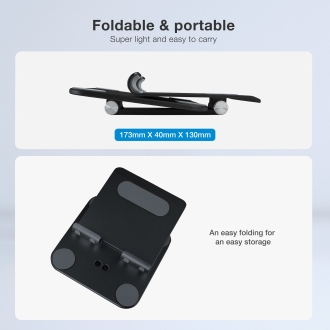 SOPORTE SOBREMESA AJUSTABLE TOOQ TABLET HASTA 13" NEGRO