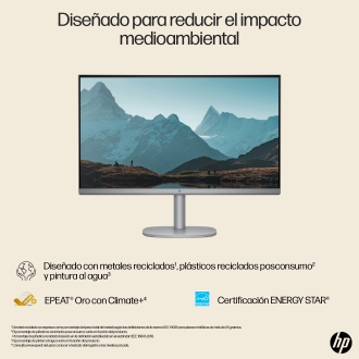 HP OmniStudio X 27-cs0015ns PC Intel Core Ultra 5 125H 68,6 cm (27") 1920 x 1080 Pixeles PC todo en uno 16 GB DDR5-SDRAM 512 GB SSD Windows 11 Home Wi-Fi 7 (802.11be) Plata