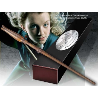 Replica the noble collection harry potter varita de luna lovegood caja decorada & placa identificativa