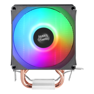 VENTILADOR CON DISIPADOR DE CPU MARS GAMING MCPUX2 TDP 150W PWM LOW PROFILE FRGB NEGRO