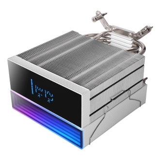 VENTILADOR CON DISIPADOR DE CPU MARS GAMING MCPULCD TDP 300W 120mm PANTALLA LCD ARGB BLANCO