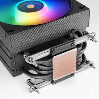 VENTILADOR CON DISIPADOR DE CPU MARS GAMING MCPULCD TDP 300W 120mm PANTALLA LCD ARGB NEGRO