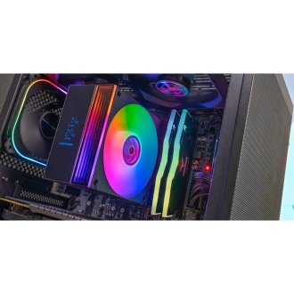 VENTILADOR CON DISIPADOR DE CPU MARS GAMING MCPULCD TDP 300W 120mm PANTALLA LCD ARGB NEGRO