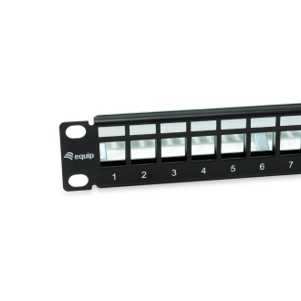 PATCH PANEL VACIO CAT.6 APANTALLADO 10" 12 PUERTOS KEYSTONE 1U RAL9005
