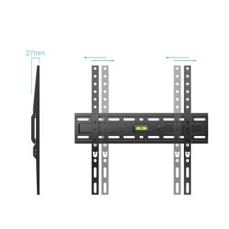 TooQ Soporte Fijo de pared para pantallas 32"- 75", Negro