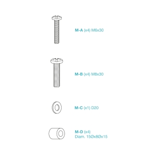 TooQ Soporte Fijo de pared para pantallas 32"- 75", Negro