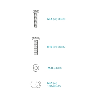 TooQ Soporte Fijo de pared para pantallas 37"- 80", Negro