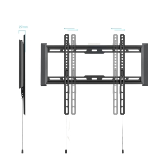 TooQ Soporte Fijo de pared para pantallas 32"- 70", Negro