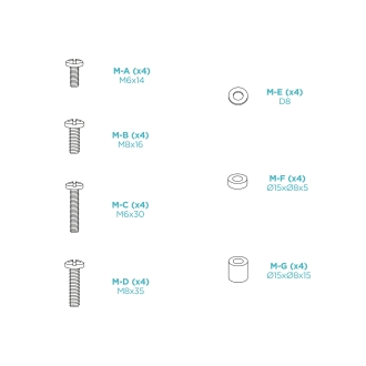 TooQ Soporte Fijo de pared para pantallas 32"- 70", Negro