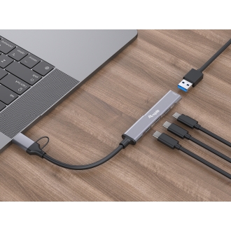 HUB USB-C EQUIP 128969 A 1xUSB-A  3xUSB-C ADAPTADOR USB-C A USB-A INCLUIDO