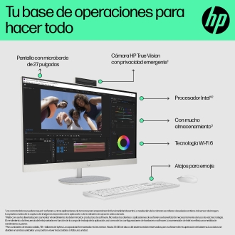 Ordenador all in one hp 27 - cr0111ns i5 - 1334u 27 pulgadas -  16gb -  512gb -  freedos